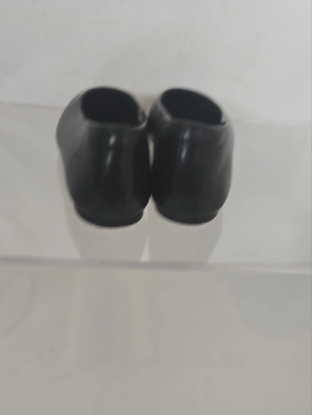Clarks Black Square-Toe Slip-On Flats
